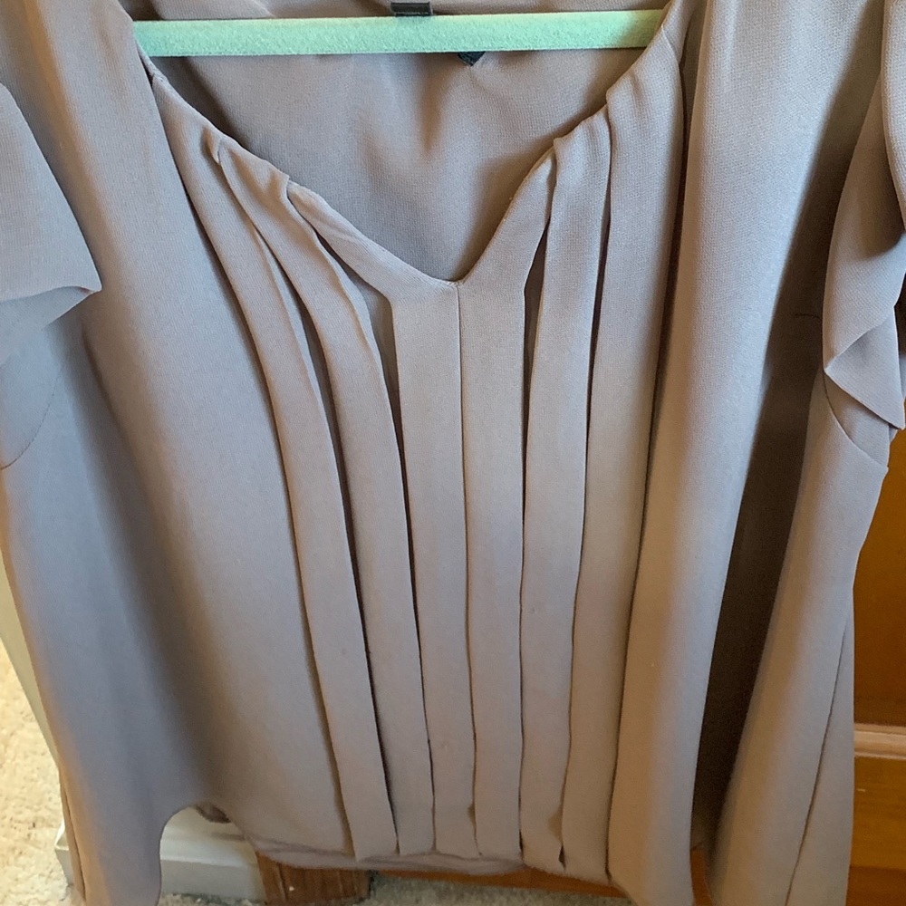 Express grayish brown chiffon blouse